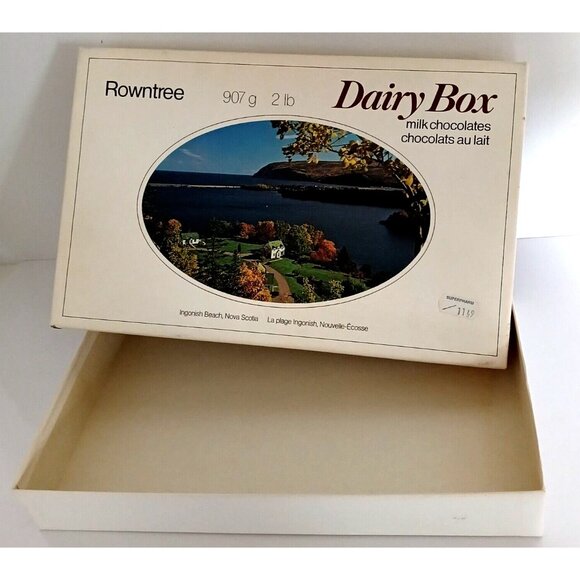 Vintage Rowntree Cardboar Dairy Box Chocolates Ingonish Beach Nova Scotia Canada - Picture 2 of 10